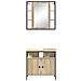Set Armadietti Bagno 2 Pezzi Rovere Legno Ingegnerizzato - Foto miniatura 7