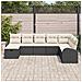 Set Divano da Giardino con cuscino 8 pcs Nero Poly Rattan - Foto miniatura 3