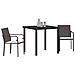 Set da Pranzo per Giardino 3 pcs Marrone Poly Rattan - Foto miniatura 3