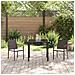 Set da Pranzo per Giardino 3 pcs Marrone Poly Rattan - Foto miniatura 4