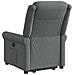 Poltrona Alzapersona Reclinabile Elettrica Grigio Scuro Tessuto - Foto miniatura 7