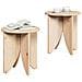 Tavolino da salotto 2 pcs Naturale 41,5 x 41,5 x 44 cm - Foto miniatura 3