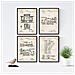 Set Di 4 Stampe Vintage Fogli Con Brevetti. Poster Con Inventamenti E Brevetti. Scegli Il Colore Che Più Ti Piace Senza Cornice A4 - Foto miniatura 1