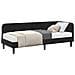 Cornice del letto ad angolo Nero 80 x 200 cm Velluto - Foto miniatura 3