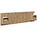 Testata con Comodino 3 pcs Rovere artigianale Legno multistrato - Foto miniatura 3