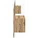 Testata con Comodino 3 pcs Rovere artigianale Legno multistrato - Foto miniatura 8