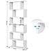 BOOKSHELF LBC61WT Mensola in melamina bianca per soggiorno - Foto miniatura 3