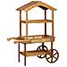 Carrello Espositivo-scaffale In Legno Marrone 108x46x148h Cm - Foto miniatura 1