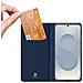 Cover per Galaxy S25 Edge - Pelle /PU, Blu - Foto miniatura 4
