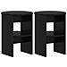 Mobile laterale 2 pcs Nero Ø40 x 50 cm Legno ingegnerizzato - Foto miniatura 1