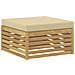 Set divani 6 pcs Bianco e Beige Legno di Acacia Massello - Foto miniatura 3