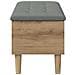 Panchina con Cuscino Rovere Artigianale 102 x 42 x 46 cm - Foto miniatura 5