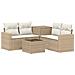 Set di divani 6 pz Beige e Bianco Crema - Foto miniatura 1