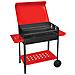 Barbecue A Carbonella 70x40xh90cm Con Ripiani Laterali E Ruote 501a - Foto miniatura 4