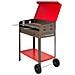 Barbecue A Carbonella 70x40xh90cm Con Ripiani Laterali E Ruote 501a - Foto miniatura 3