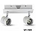 Porta Faretti Led Gu10 Incasso 2 Posti Orientabile 360°track Light Vt-788 3618 - Foto miniatura 1