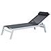 Lettino Sdraio Da Giardino Regolabile In Alluminio Nero Catania Ii - Foto miniatura 1