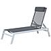Lettino Sdraio Da Giardino Regolabile In Alluminio Nero Catania Ii - Foto miniatura 2