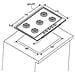 Piano Cottura CHW7X a Gas 5 Fuochi Gas Colore Inox - Foto miniatura 2