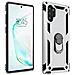 Cover Galaxy Note10 Plus Bimateria Rigida Morbida Anello Magnetico Stand Argento - Foto miniatura 1