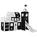 Letto A Castello Per Bambini Scivolo E Scala In Pino 97x208cm - Foto miniatura 1