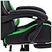 Sedia Da Gaming Con Poggiapiedi Verde E Nera In Similpelle - Foto miniatura 7