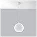 Ball - Lampadario A Sospensione In Vetro, Colore: Bianco Cromato - Foto miniatura 14