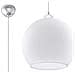 Ball - Lampadario A Sospensione In Vetro, Colore: Bianco Cromato - Foto miniatura 1