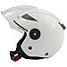 Jet Casco Moto Certificato Ece 22-05 City Scooter Doppia Visiera Bianco M - Foto miniatura 8
