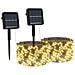 Luci Solari Fatate 2 pz 2x200 LED Bianco Caldo Interni Esterni - Foto miniatura 2