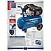 Compressore Aria 50lt Lubrificato Portatile Bicilindrico V 8bar Hc52dc - Foto miniatura 6