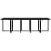 Set Da Pranzo Per Giardino 11 Pz Con Cuscini In Polyrattan Nero - Foto miniatura 3