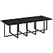 Set Da Pranzo Per Giardino 11 Pz Con Cuscini In Polyrattan Nero - Foto miniatura 8