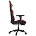 Sedia Da Gaming Con Poggiapiedi Nero E Rosso In Similpelle - Foto miniatura 4