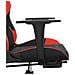Sedia Da Gaming Con Poggiapiedi Nero E Rosso In Similpelle - Foto miniatura 6