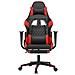 Sedia Da Gaming Con Poggiapiedi Nero E Rosso In Similpelle - Foto miniatura 7