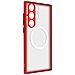 Cover Magsafe Per Samsung Galaxy S23 Ultra Ibrida Sottile Bordo Rialzato Rosso - Foto miniatura 2