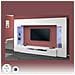 Parete Attrezzata Clementino, Set Salotto Porta Tv A 6 Ante, Mobile Soggiorno Multiuso Con Luce Led, 100% Made In Italy, Cm 290x40h191, Bianco Lucido - Foto miniatura 4