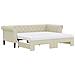 Divano Letto Estraibile Con Materassi Crema 90x200cm Similpelle - Foto miniatura 1