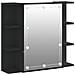 Mobile A Specchio Con Led Nero 70x16,5x60 Cm - Foto miniatura 2