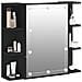 Mobile A Specchio Con Led Nero 70x16,5x60 Cm - Foto miniatura 8