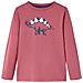 Maglietta Da Bambino A Maniche Lunghe Stampa Dinosauro Rosso Scuro 92 - Foto miniatura 1