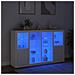 Credenze Con Luci Led 3 Pz Bianche In Legno Multistrato - Foto miniatura 3