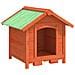 Cuccia Per Cani Marrone 65x65x61,5 Cm In Legno Massello Di Pino - Foto miniatura 1