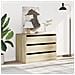 Cassettiera Angolare Rovere Sonoma 80x41x58cm Legno Multistrato - Foto miniatura 3