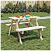 Tavolo Da Picnic Per 4 Bambini Con Foro Ombrellone Legno Abete - Foto miniatura 1