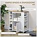 Carrello da Cucina con Armadietto e Ripiani Regolabili, Ruote Girevoli e Freno, 75x39.5x88 cm, Bianco - Foto miniatura 6