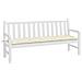 Cuscino Per Panca Giardino Crema 180x50x7 Cm In Tessuto Oxford - Foto miniatura 3