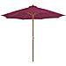 Ombrellone Da Esterni Con Palo In Legno 300 Cm Rosso Bordò - Foto miniatura 2
