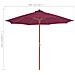 Ombrellone Da Esterni Con Palo In Legno 300 Cm Rosso Bordò - Foto miniatura 7